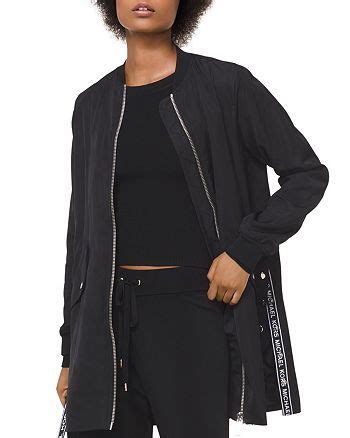 michael michael kors logo tape anorak